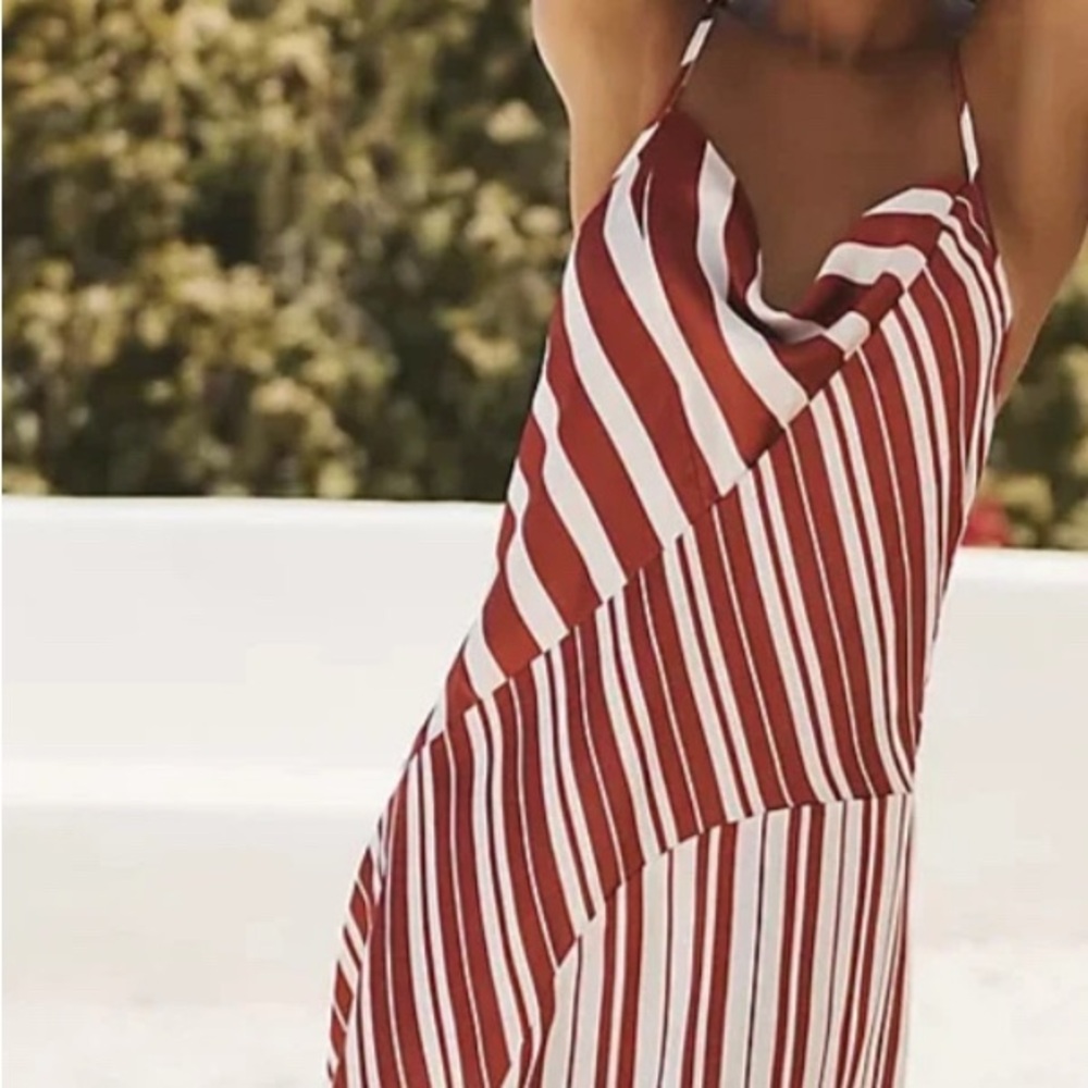 NEW Anthropologie by Anthropologie Sleeveless Asymmetrical Midi Dress White L